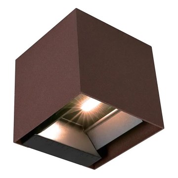 LED-aurinkokäyttöinen seinävalaisin anturilla LED/9W/3,7V 3000/4000/5000K IP65 2600 mAh ruskea