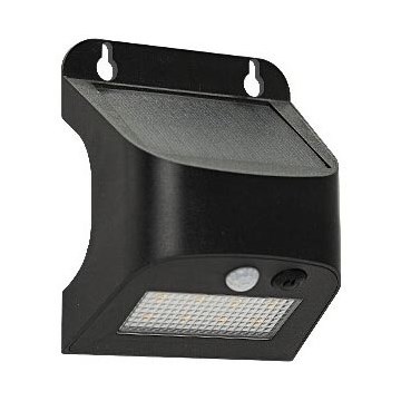 LED-aurinkokäyttöinen seinävalaisin anturilla SOLTO LED/3W/3,7V 4000K IP54 1200 mAh musta