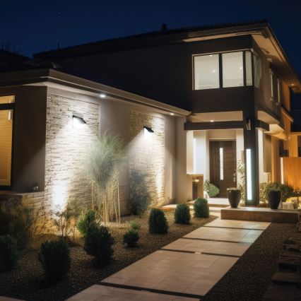 LED aurinkokäyttöinen seinävalaisin sensorilla LED/1W/3,7V 6500K IP44 1200 mAh