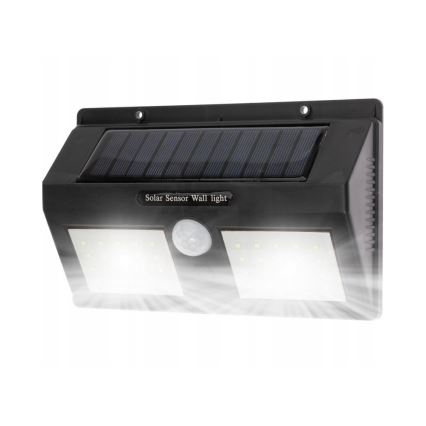 LED-aurinkokäyttöinen seinävalaisin tunnistimella LED/1,2W/3,7V 1200 mAh IP44