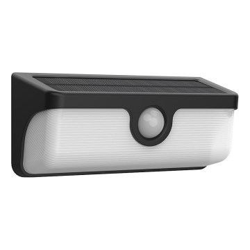 LED-aurinkokäyttöinen seinävalaisin tunnistimella LINK LED/5W/3,7V 2000 mAh IP65 musta