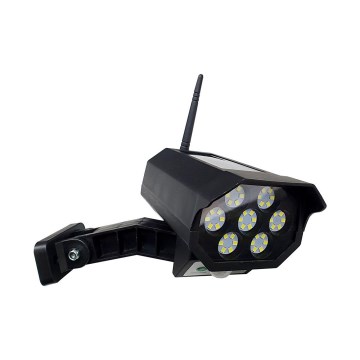 LED aurinkokäyttöinen valvontakameran mallivalaisin sensorilla LED/3,7V 1200 mAh IP44 musta + kaukosäädin