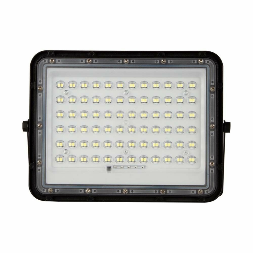 LED Ulkotila himmennettävä aurinko valonheitin LED/15W/3,2V IP65 6400K 12000 mAh musta + kauko-ohjaus