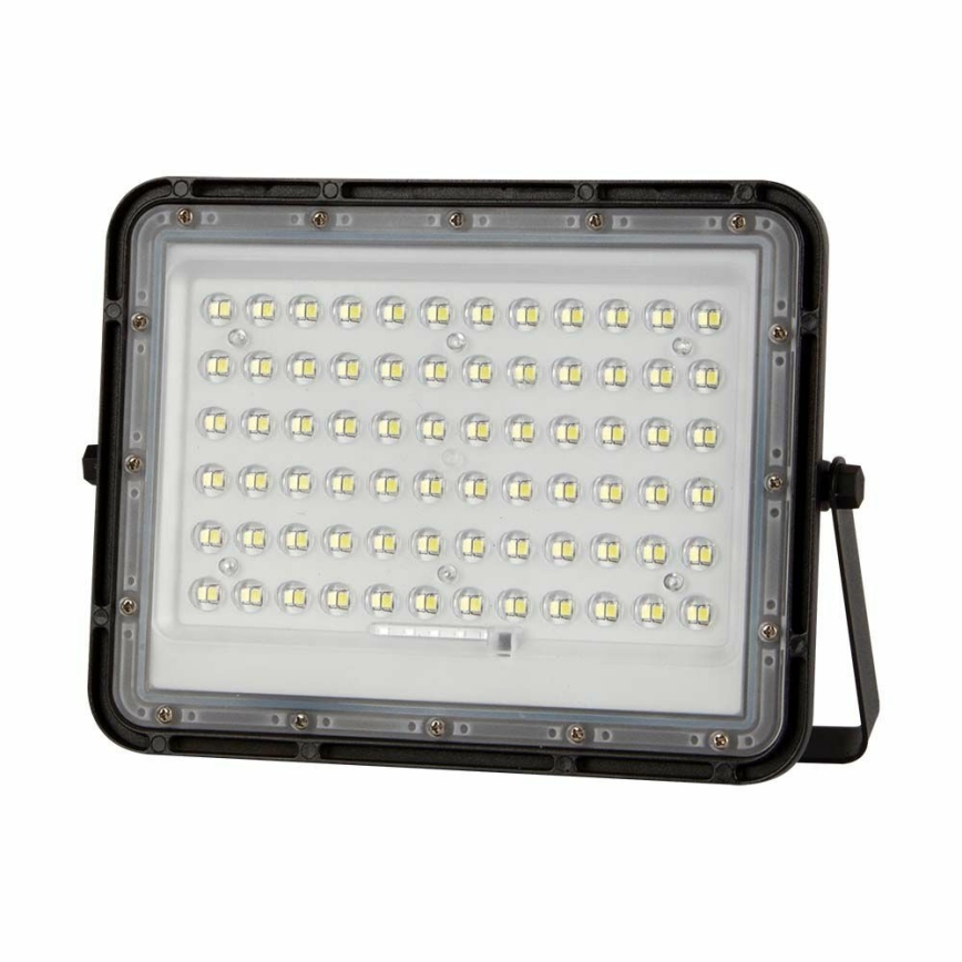 LED Ulkotila himmennettävä aurinko valonheitin LED/15W/3,2V IP65 6400K 12000 mAh musta + kauko-ohjaus