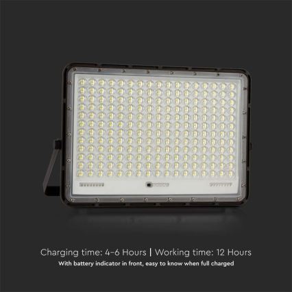 LED Aurinkokenno ulkovalonheitin LED/30W/3,2V 6400K musta IP65 20000 mAh + kauko-ohjaus