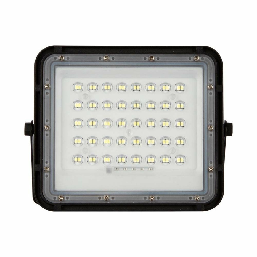 LED Ulkotila himmennettävä aurinko valonheitin LED/6W/3,2V IP65 4000K 5000 mAh musta + kauko-ohjaus
