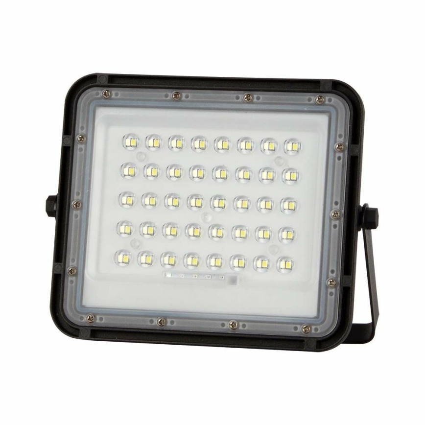 LED Ulkotila himmennettävä aurinko valonheitin LED/6W/3,2V IP65 4000K 5000 mAh musta + kauko-ohjaus
