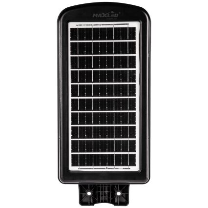 LED Himmennettävä aurinkokennoinen katulamppu anturilla LED/180W/6V 11000 mAh 6500K IP65 musta + kauko-ohjaus