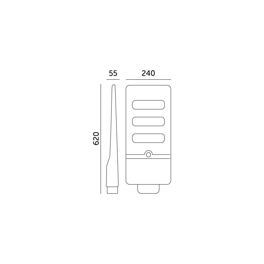 LED Himmennettävä aurinkokatuvalaisin liike- ja hämärätunnistimella URBI LED/8W/3,2V 6500K IP54 10000 mAh + kauko-ohjaus