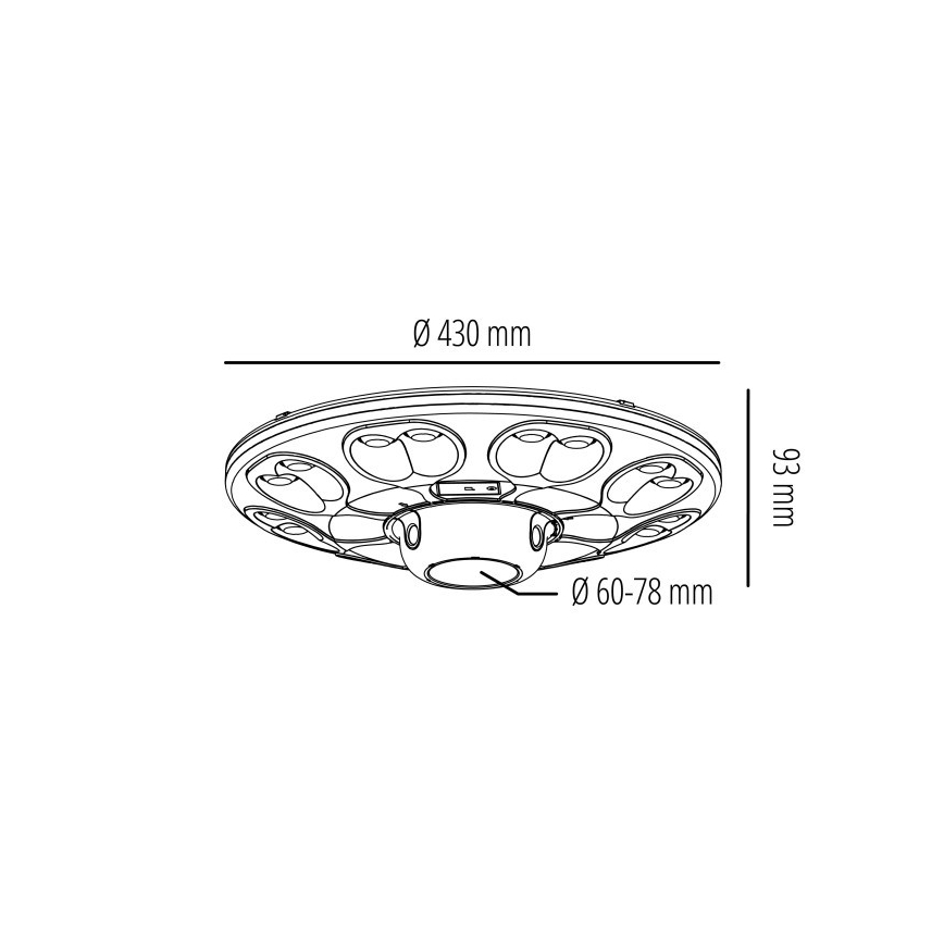 LED-aurinkokatuvalaisin anturilla LUVIA LED/15W/3,2V 4000K IP54 5400 mAh + kaukosäädin