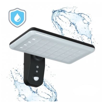 Aurinkokennolla varustettu LED-seinävalaisin anturilla PHOENIX LED/15W/3,2V 3000/4000K IP65 6000 mAh
