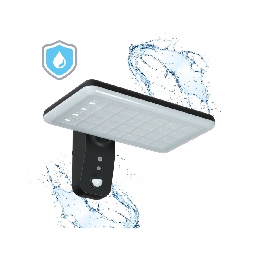 Aurinkokennolla varustettu LED-seinävalaisin anturilla PHOENIX LED/15W/3,2V 3000/4000K IP65 6000 mAh
