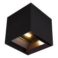 LED-aurinkokennolla varustettu seinävalaisin anturilla LED/9W/3,7V 3000/4000/5000K IP65 2600 mAh musta