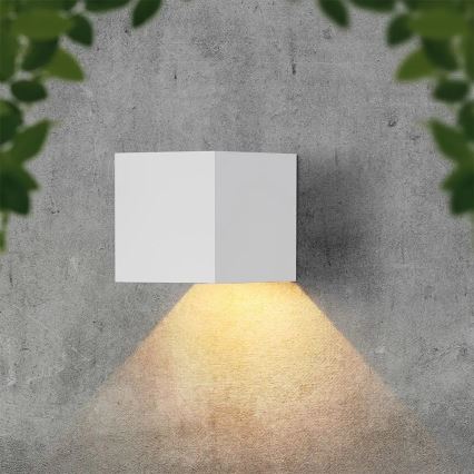 LED-aurinkokäyttöinen seinävalaisin anturilla LED/9W/3,7V 3000/4000/5000K IP65 2600 mAh valkoinen