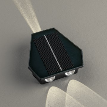 LED aurinkokennoseinävalaisin anturilla LED/2W/5V IP54 1300 mAh