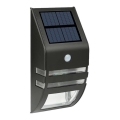 LED aurinkokennoseinävalaisin anturilla LED/3,7V 500 mAh IP44 musta