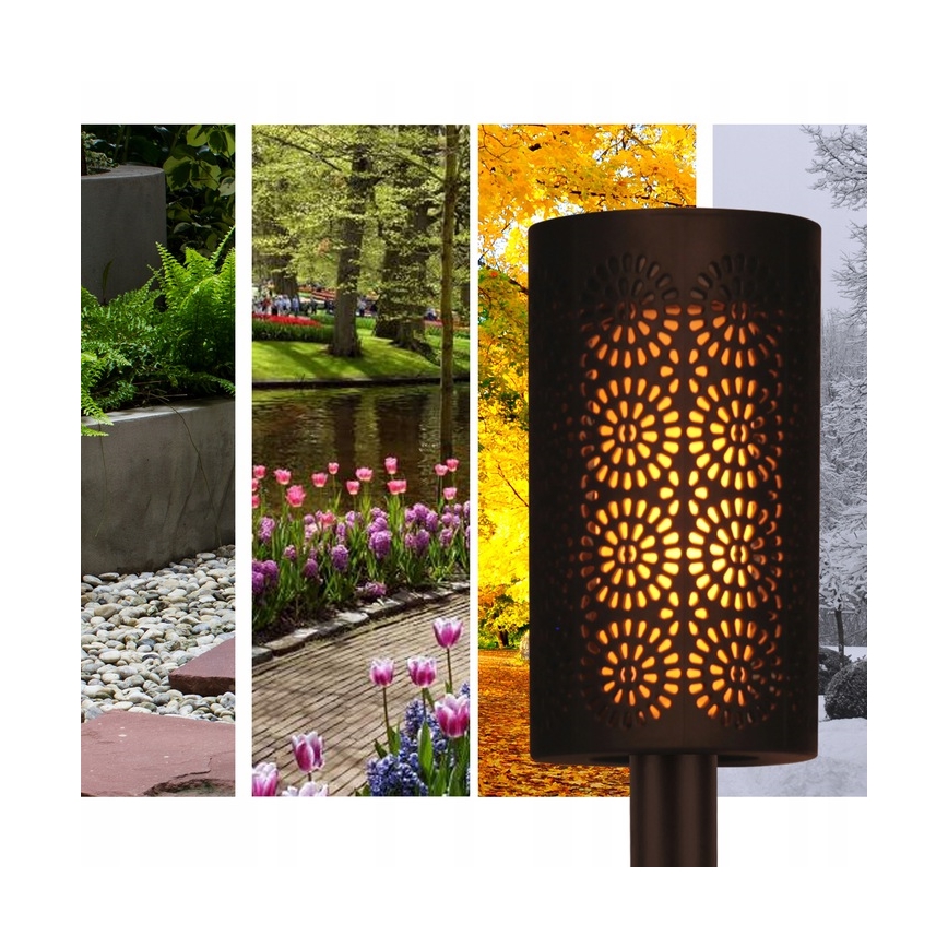 LED-aurinkokennovalaisin hämärätunnistimella, LED/2V, IP44, 600 mAh