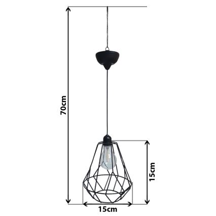 LED aurinkokennovalaisin narulla KATTY 1,2V 300 mAh IP44