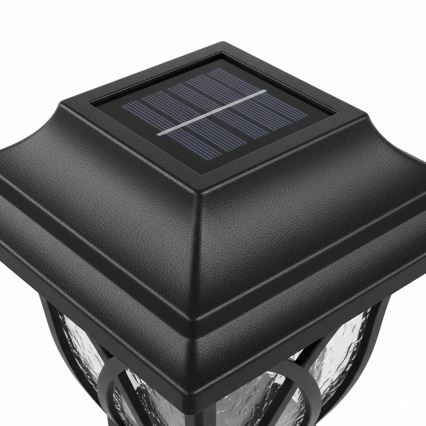 LED-aurinkokennovalaisin LAWN LED/1,2 V 100 mAh 3000 K 44 cm IP44 musta