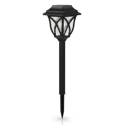 LED-aurinkokennovalaisin LAWN LED/1,2 V 100 mAh 3000 K 44 cm IP44 musta