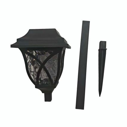 LED-aurinkokennovalaisin LAWN LED/1,2 V 100 mAh 3000 K 44 cm IP44 musta