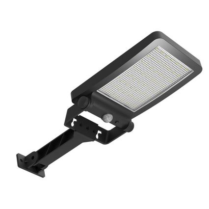 LED aurinkokennovalo liiketunnistimella LED/5W/3,7V 4000K 1500 mAh IP54 musta