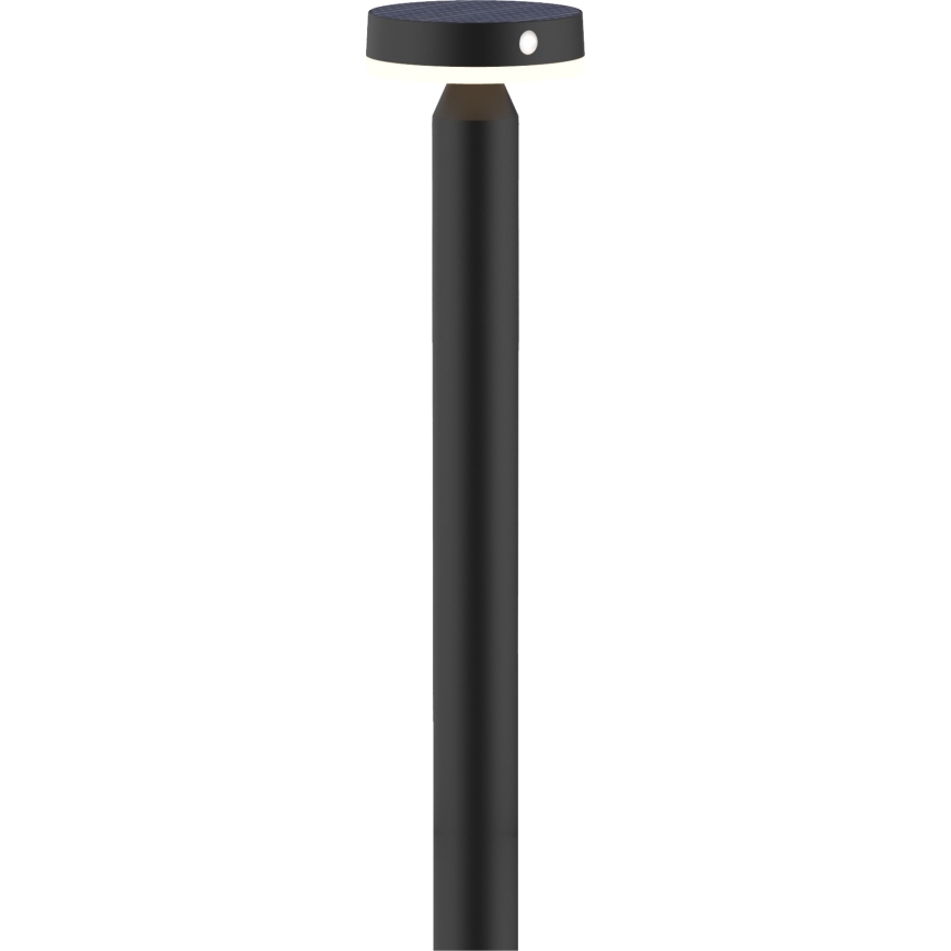 LED aurinkokennovalo anturilla GWINEA LED/4,5W/3,7V 2000 mAh 50 cm IP44 musta