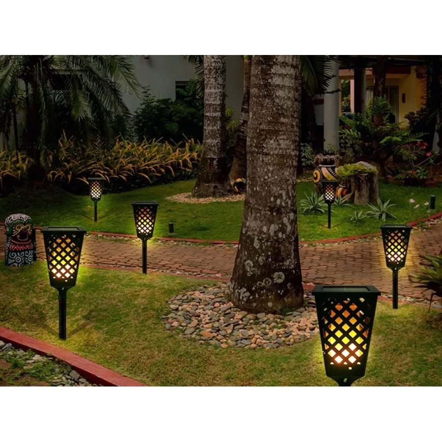 LED aurinkokennovalo anturilla LED/0,6W/5,5V IP65 2000 mAh 107 cm musta