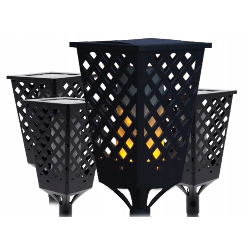 LED aurinkokennovalo anturilla LED/0,6W/5,5V IP65 2000 mAh 107 cm musta