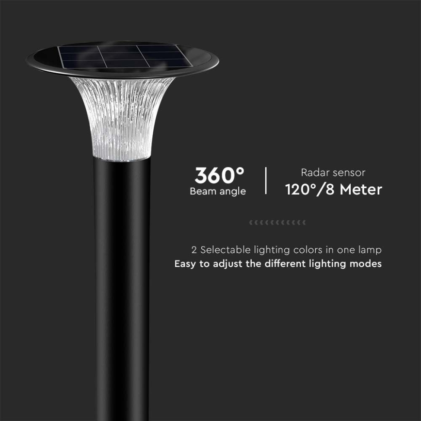 LED aurinkokennovalo anturilla LED/15W/3,2V 4000K/6000K IP65 6000 mAh