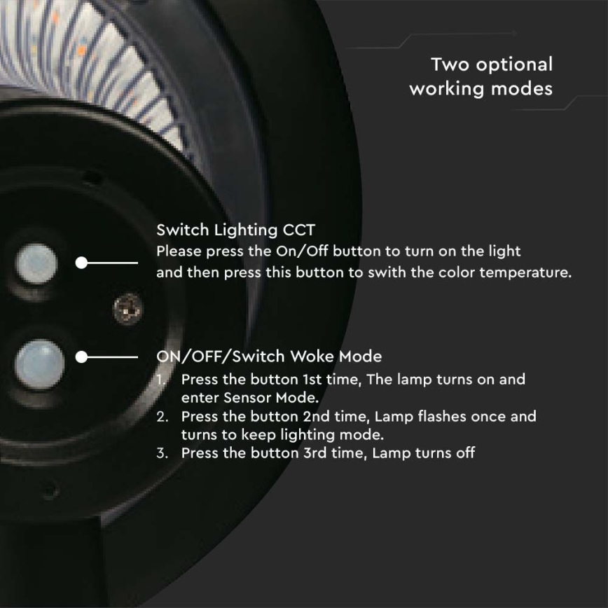 LED aurinkokennovalo anturilla LED/15W/3,2V 4000K/6000K IP65 6000 mAh