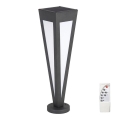 LED aurinkokennovalo LED/2W/3,7V IP65 3000K 2600 mAh musta + kaukosäädin