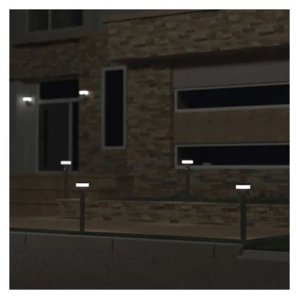 LED aurinkokennovalo anturilla LED/2W/3,7V 1200 mAh IP44 50 cm