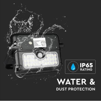 LED aurinkokennovalo liiketunnistimella LED/5W/3,7V IP65 4000K 3000 mAh