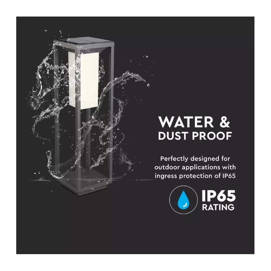 LED aurinkokennovalo anturilla SAMSUNG CHIP LED/2W/3,7V IP65 2600 mAh