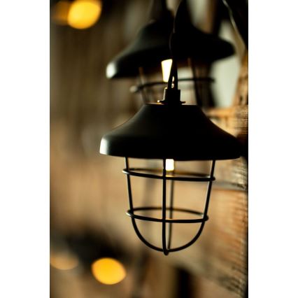 LED-aurinkokennovaloketju 10xLED/4,57m IP44 lämmin valkoinen