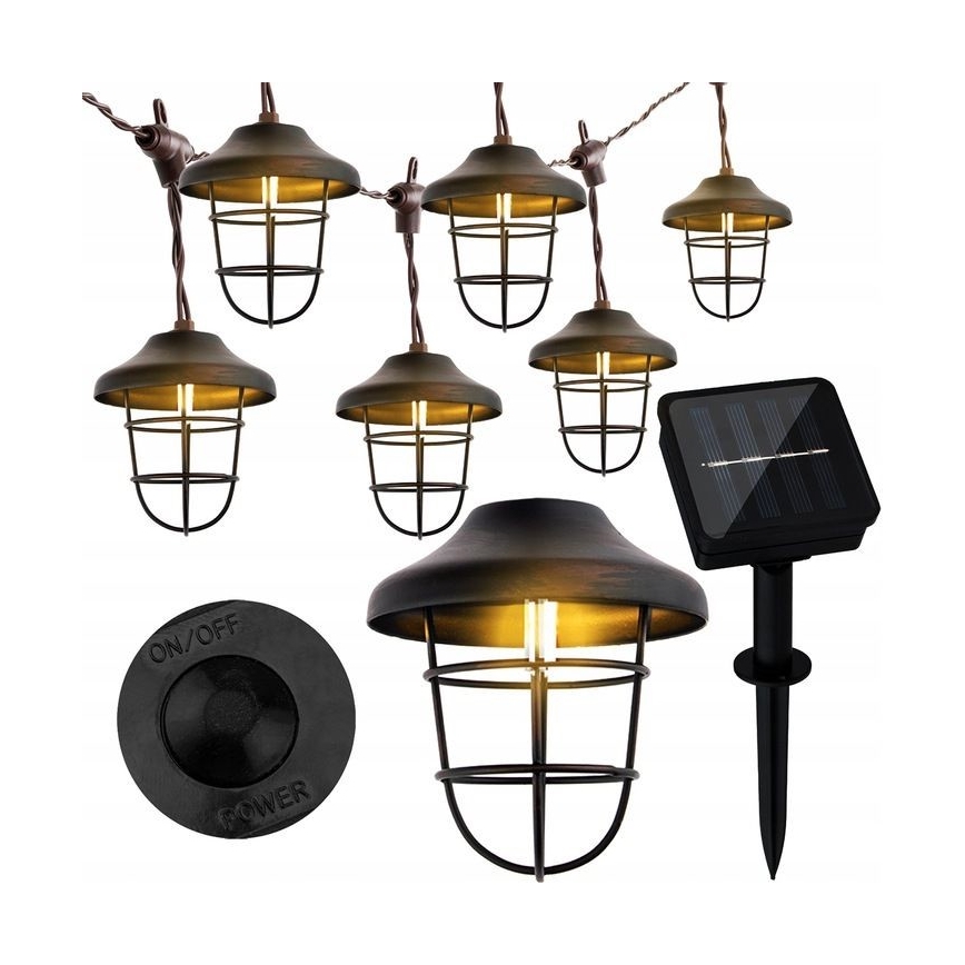 LED-aurinkokennovaloketju 10xLED/4,57m IP44 lämmin valkoinen