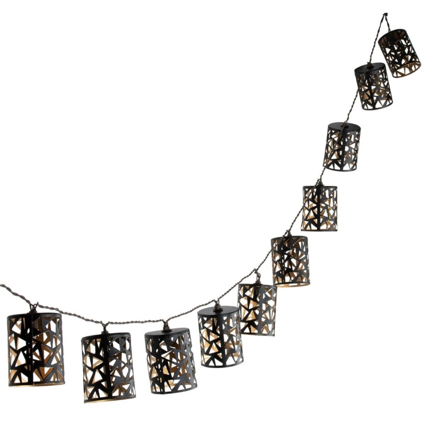 LED aurinkoketju 10xE12/3,65m 600 mAh IP44 lämmin valkoinen