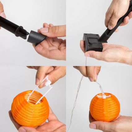 LED aurinkoketju 10xLED/1,2V 3,7m 300mAh IP44 monivärinen