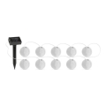 LED aurinkoketju 10xLED/1,2V 300mAh 3,7m IP44 kylmän valkoinen