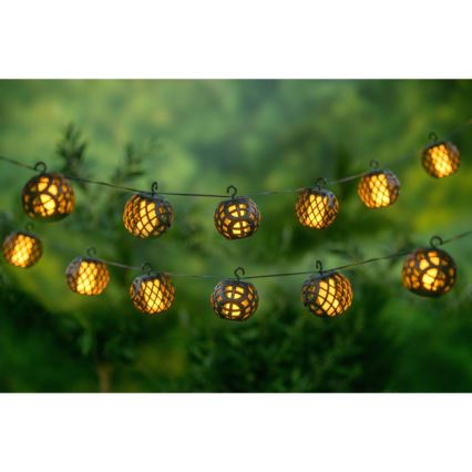 LED aurinkoketju 3,8 m 8xLED/1,2V 600 mAh