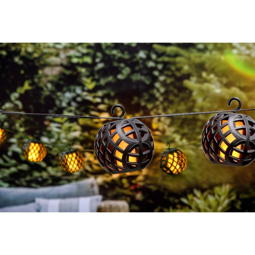 LED aurinkoketju 3,8 m 8xLED/1,2V 600 mAh