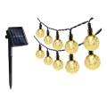 LED aurinkoketju 30xLED/0,12W/1,2V 1xAA 3000K IP44 400 mAh