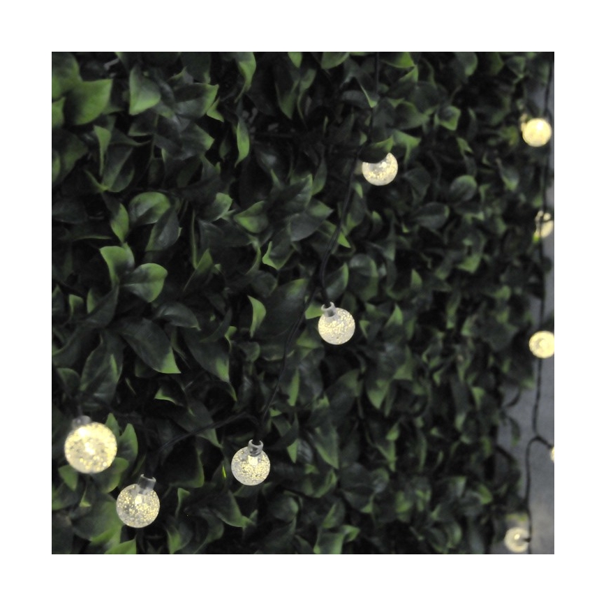 LED aurinkoketju 30xLED/8 toimintoa 300 mAh 4,9 m IP44 lämmin valkoinen