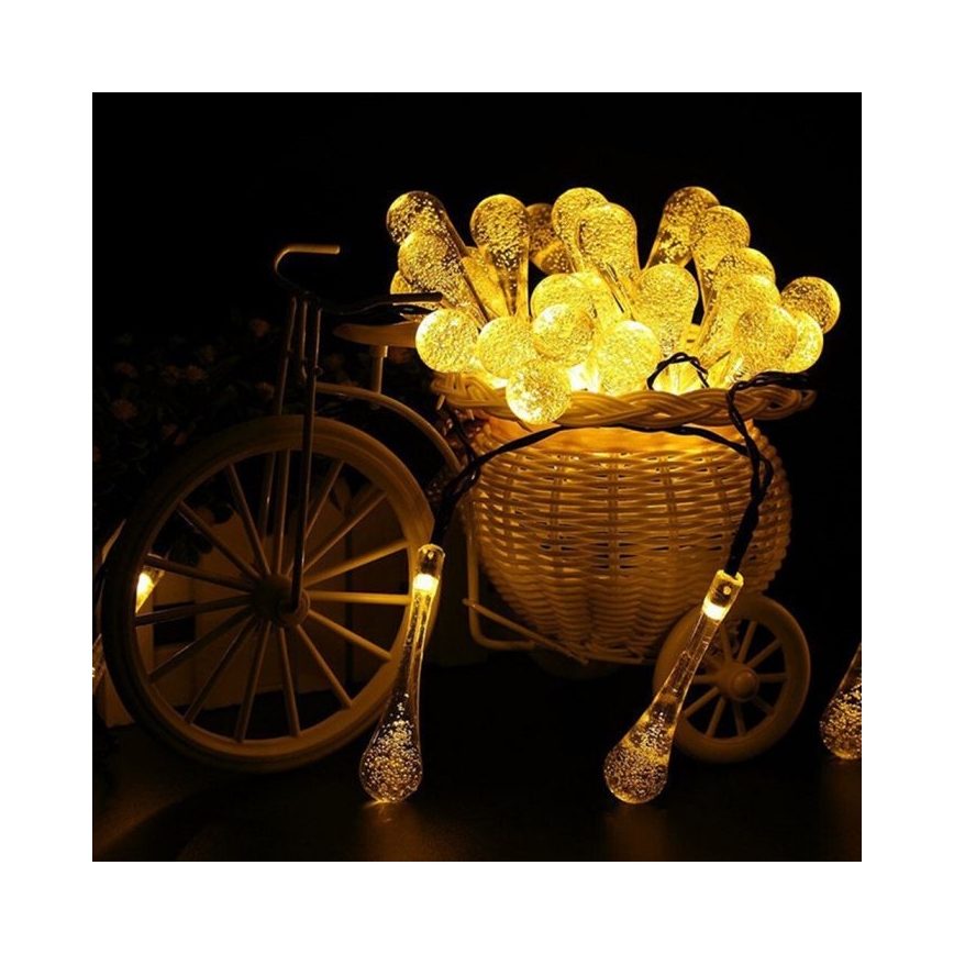 LED aurinkoketju hämäräkytkimellä 20xLED/0,72W/1,2V 600 mAh 4,7m IP44