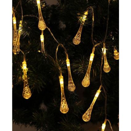 LED aurinkoketju hämäräkytkimellä 20xLED/0,72W/1,2V 600 mAh 4,7m IP44