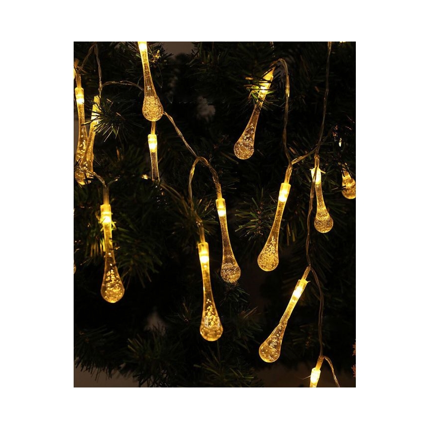 LED aurinkoketju hämäräkytkimellä 20xLED/0,72W/1,2V 600 mAh 4,7m IP44