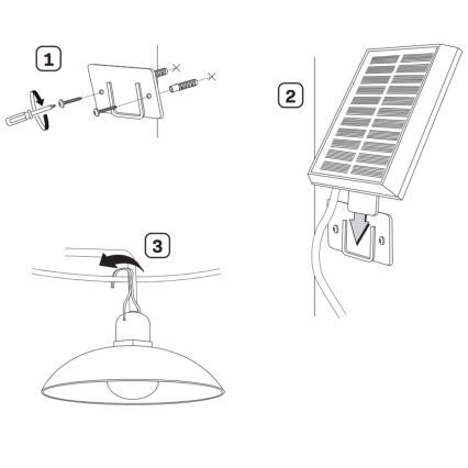LED-aurinkolamppu CELINA LED/1,8W/3,7V 2400 mAh IP44 + kauko-ohjaus
