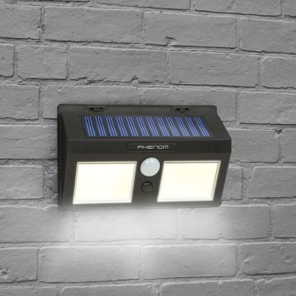 LED Aurinkopaneelivalaisin anturilla 2xLED/2,5W/5,5V IP65