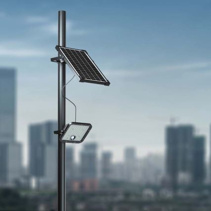 LED aurinkokennovalo anturilla LED/30W/6,4V 4000K 6000 mAh + kaukosäädin